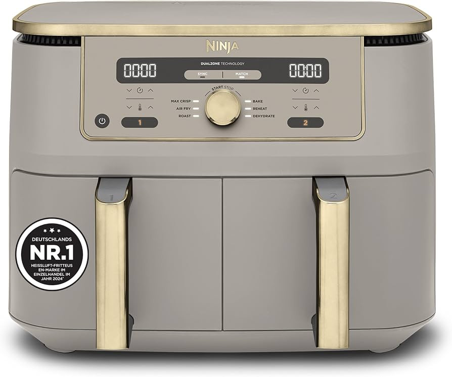 Ninja Dual Zone Digital Air Fryer, 2 Schubladen, 6-in-1, Hei\u00dfluftfritteuse, 9,5L, Hei\u00dfl... | Amazon (DE)