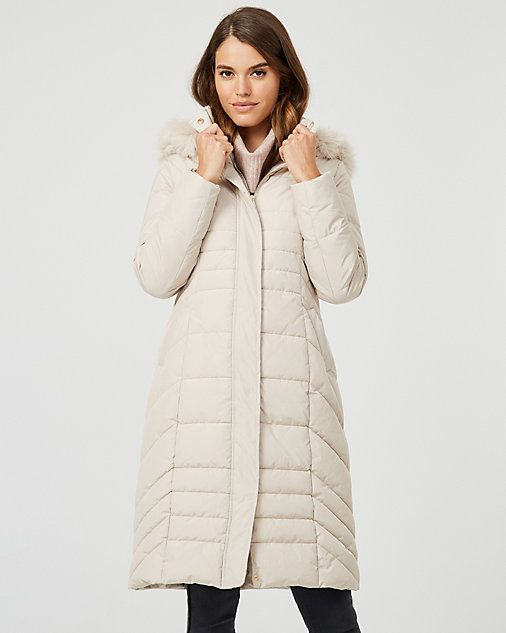 LE CHÂTEAU: Faux Fur Trim Hooded Puffer Coat | Le Chateau Stores Inc.