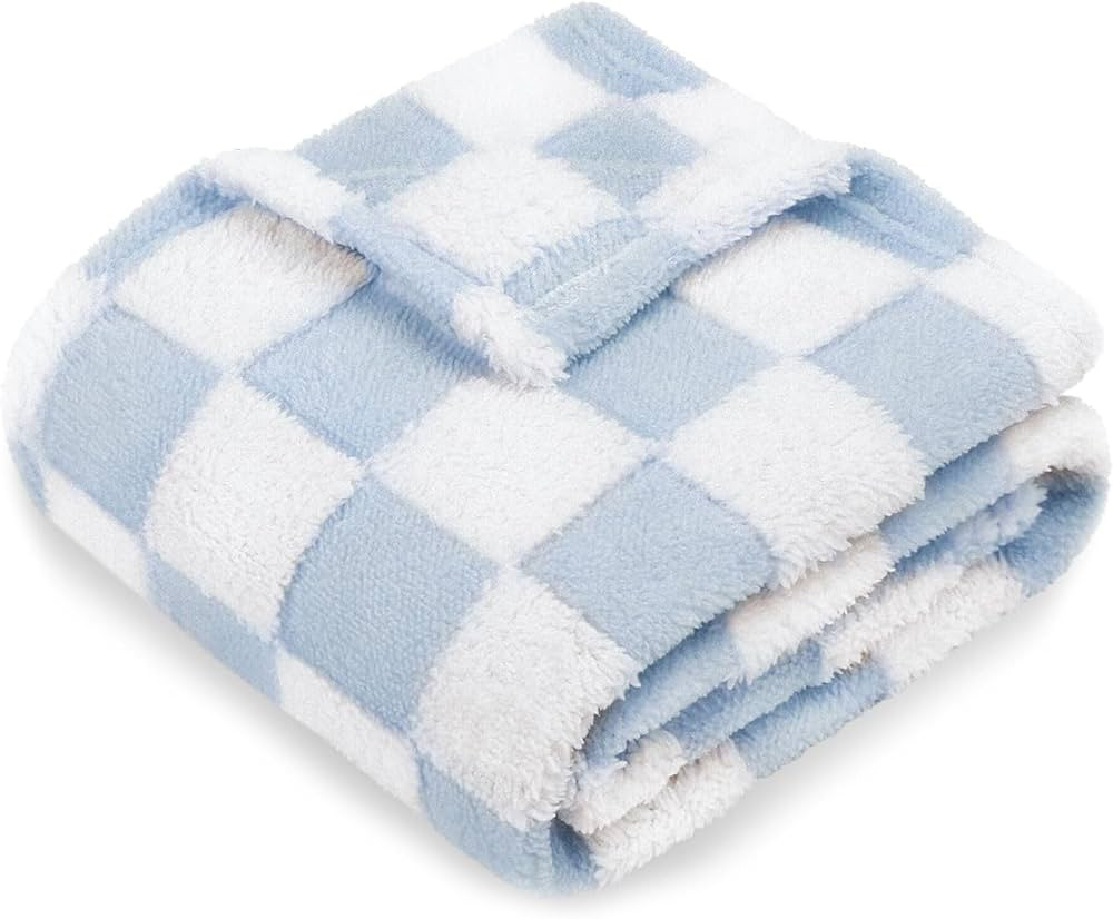 HOMRITAR Checkered Baby Blanket for Boys Girls Warm Cozy Reversible Checkerboard Toddlers Blanket... | Amazon (US)