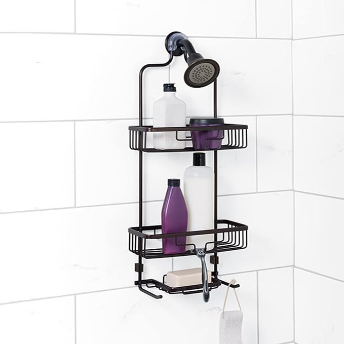 Zenna Home, Bronze (E7402ALHB) NeverRust Rustproof Over-the-Shower Caddy, 2 Shelves and Soap Tray... | Amazon (US)