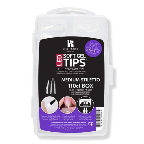 LED Soft Gel Medium Stiletto Nail Tips | Ulta