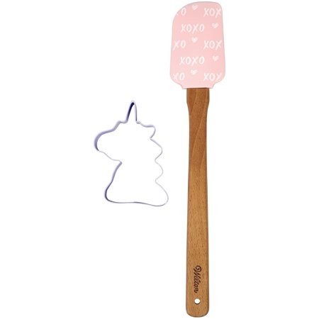 Wilton Valentine's Day XOXO Spatula and Unicorn Cookie Cutter, 2-Piece | Walmart (US)