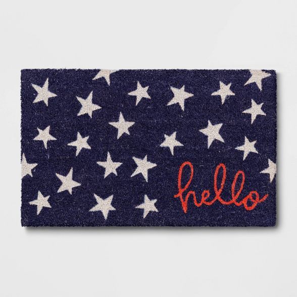 1'6"x2'6" Hello Stars Doormat Blue - Sun Squad™ | Target