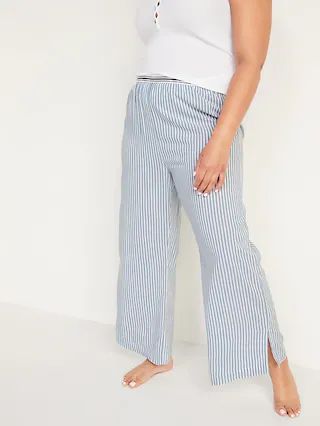 Elastic-Waist Soft-Woven Wide-Leg Pajama Pants for Women | Old Navy (US)