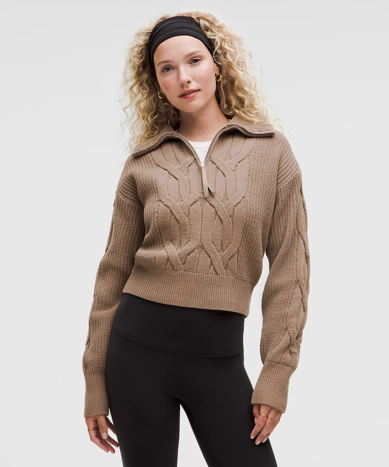 Cable-Knit Oversized Half Zip | Lululemon (US)