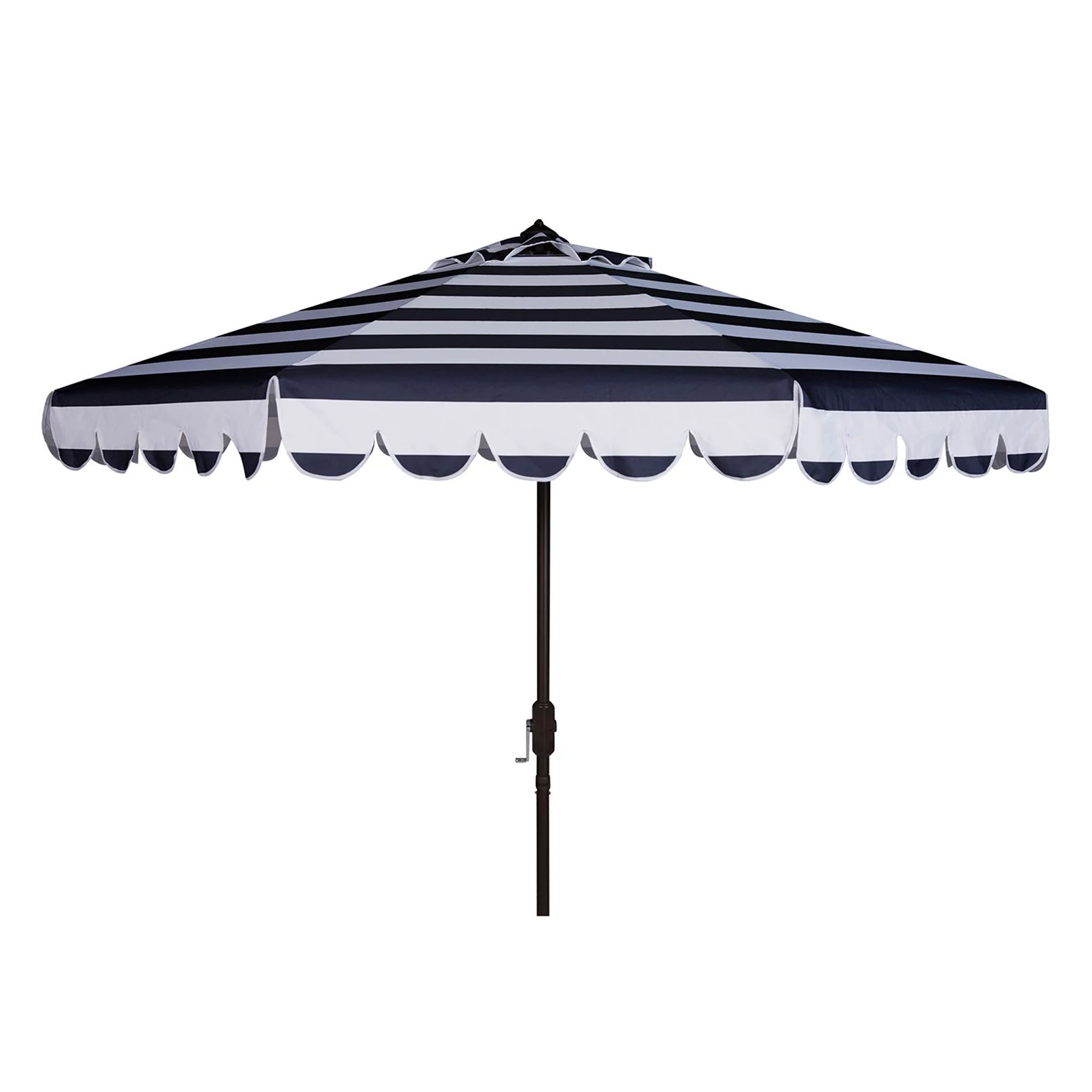 Safavieh 9-ft. Striped Scalloped Trim Patio Umbrella | Kohl's