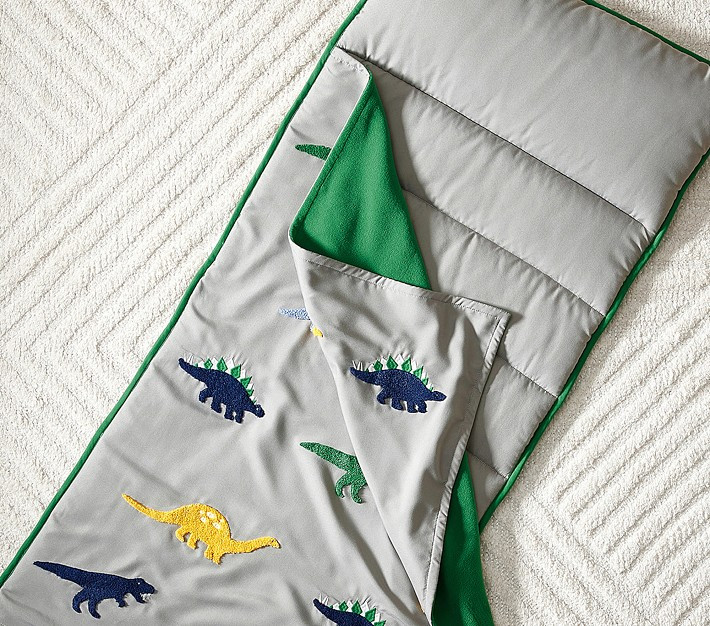 Gray Chenille Dino Mackenzie Nap Mat | Pottery Barn Kids