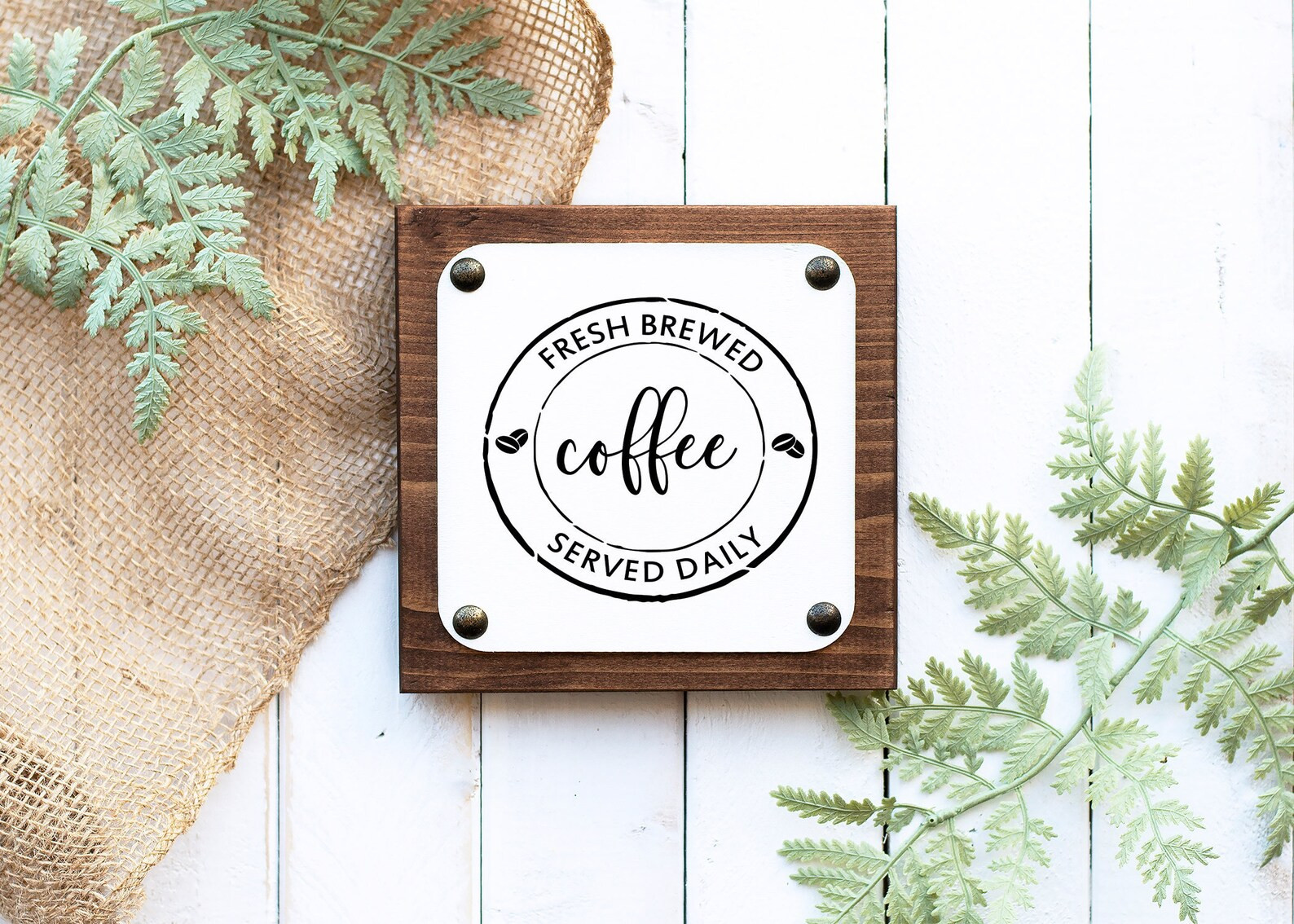 Fresh Brewed Coffee Wood Sign, Rustic Farmhouse Cafe Decor, Kitchen Sign, Coffee Lover Display, B... | Etsy (US)
