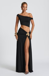 Saira Maxi Skirt - Black | Babyboo (global)