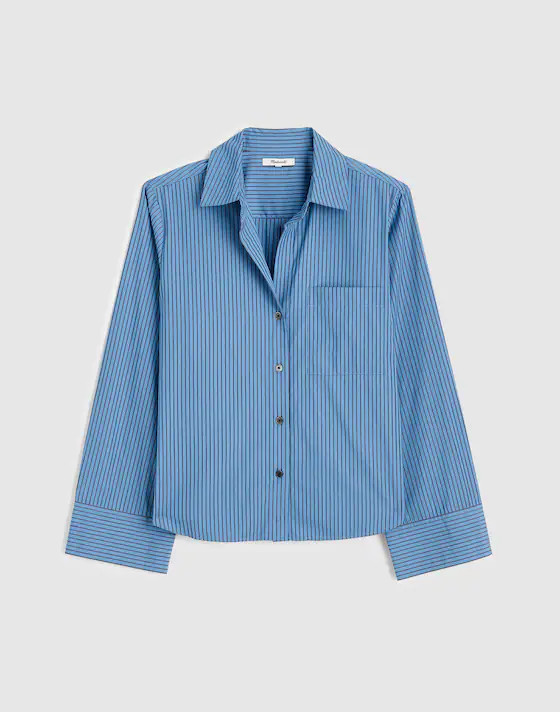 Easy Y-Neck Button-Up Shirt | Madewell