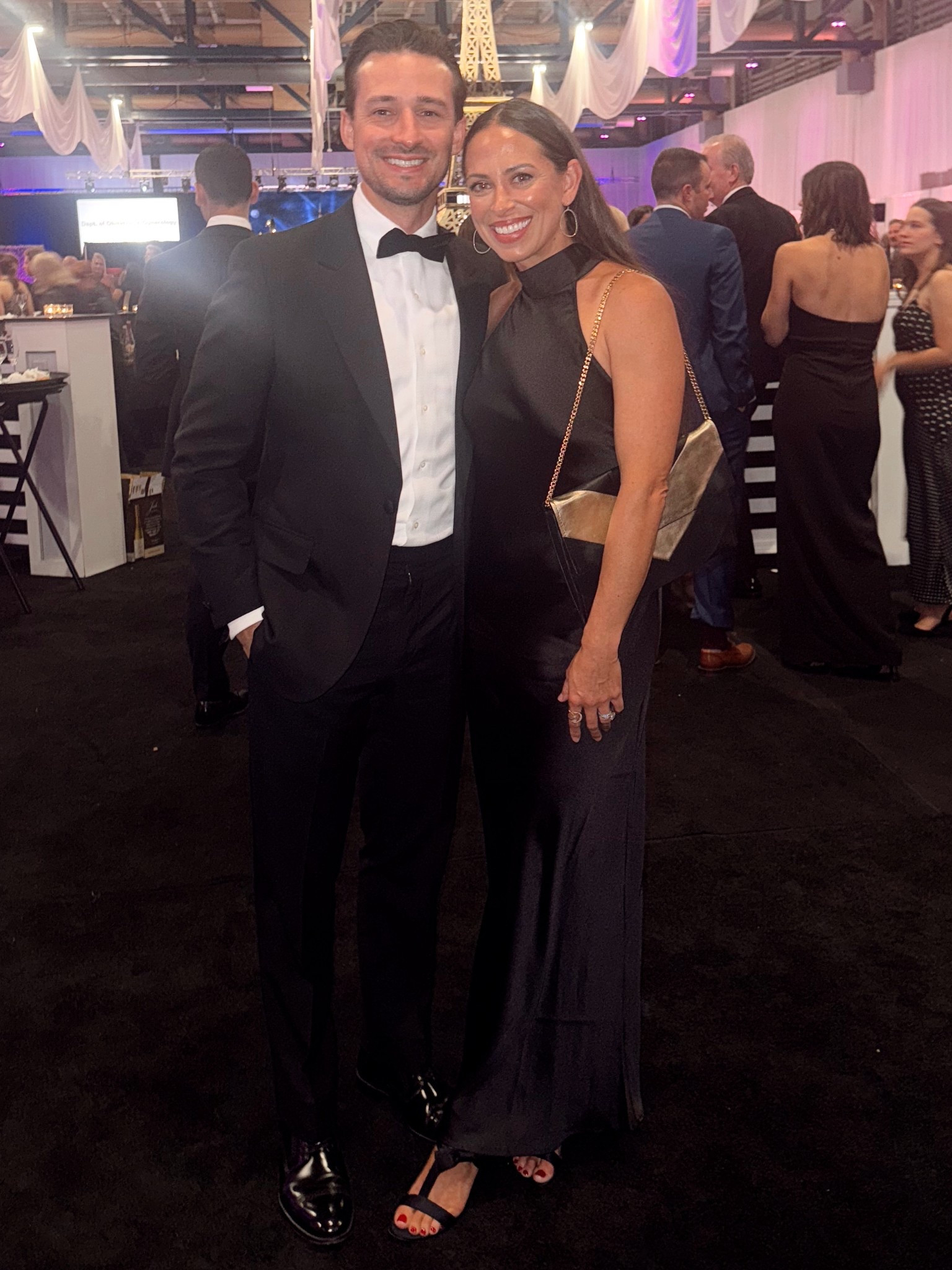 “A Night in Paris” gala gown! Black, halter neck, sleek, floor length, so flattering! 
Black gown | black tie event | formal dress | Parisian gala 

#LTKStyleTip #LTKWedding #LTKHoliday