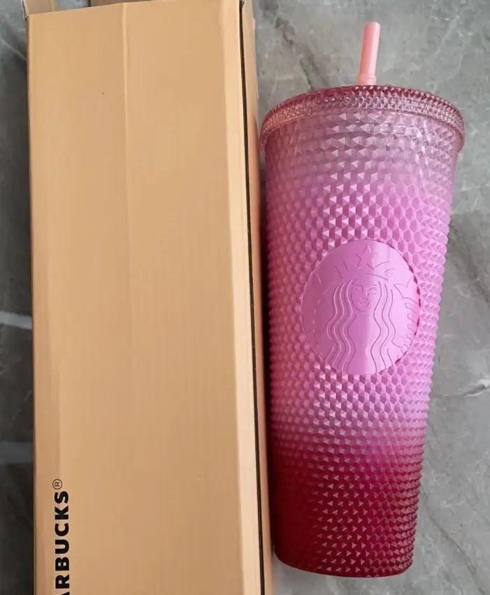 New Starbucks Gradient Pink Diamond Studded Cup Venti Tumbler 24oz Cool Gift | eBay US