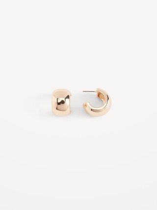 Gold-Plated Thick Hoop Earrings for Women | Old Navy (US)
