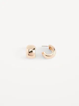 Gold-Plated Thick Hoop Earrings for Women | Old Navy (US)