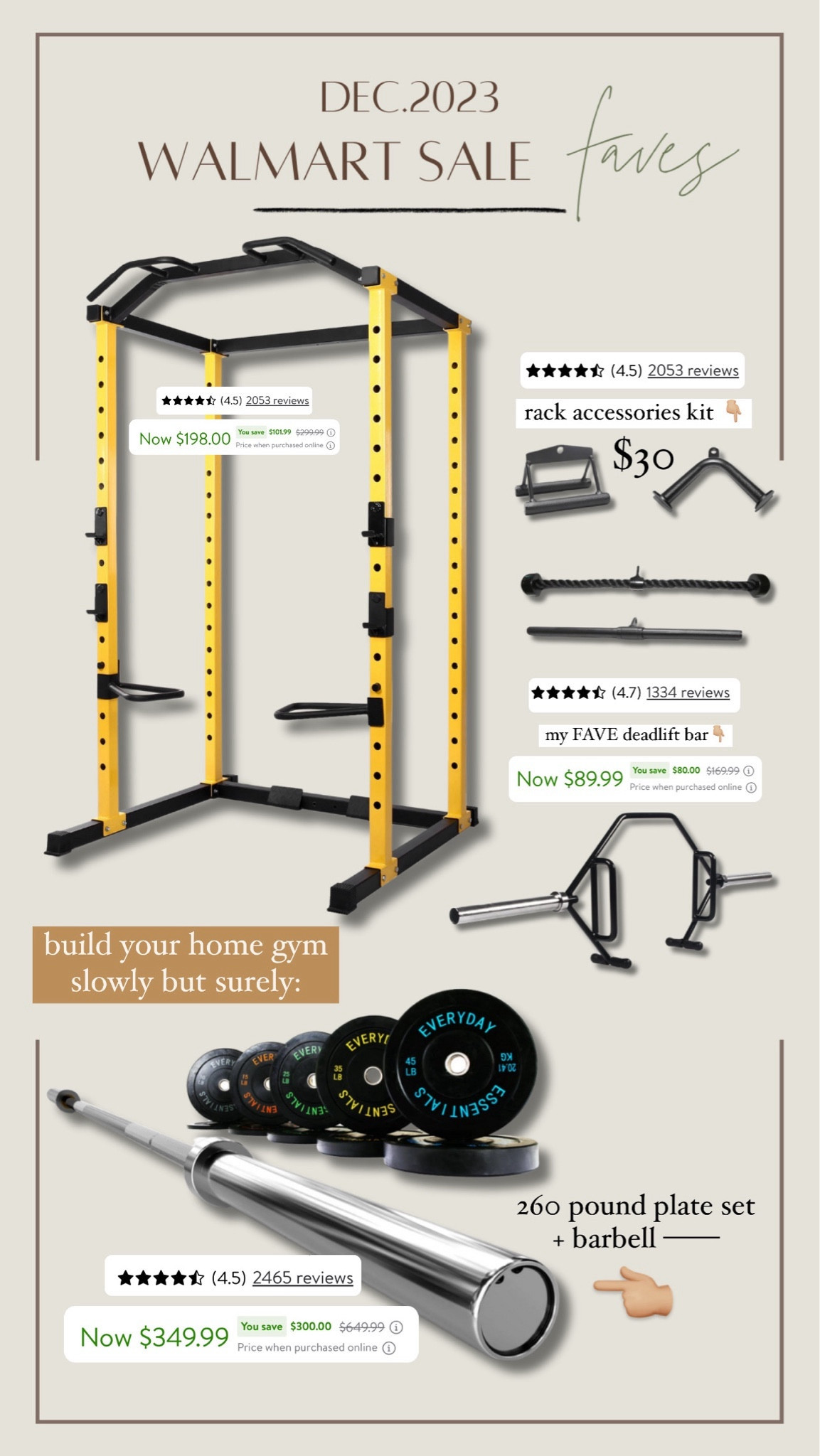 Build your own home gym picks — allllll on SALE🤎💪🏽🏋️‍♀️ my largest tip is to simply start small & SOMEWHERE! These all have amazing reviews & vary in price ranges! + you can truly do so much w/ some of them! 

For her / for him / fitness / home gym finds / affordable / sale / Walmart finds / gift guide / Holley Gabrielle / dumbbells 

#LTKGiftGuide #LTKfitness #LTKsalealert