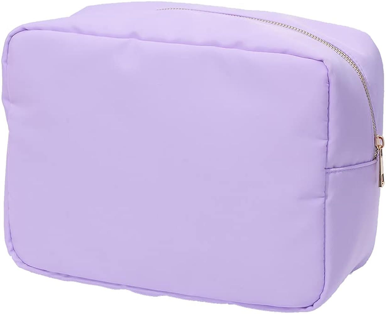YogoRun Super Extral Large Makeup Pouch Bag Travel Cosmetic Pouch Bag for Women (Purple,XL) | Amazon (US)