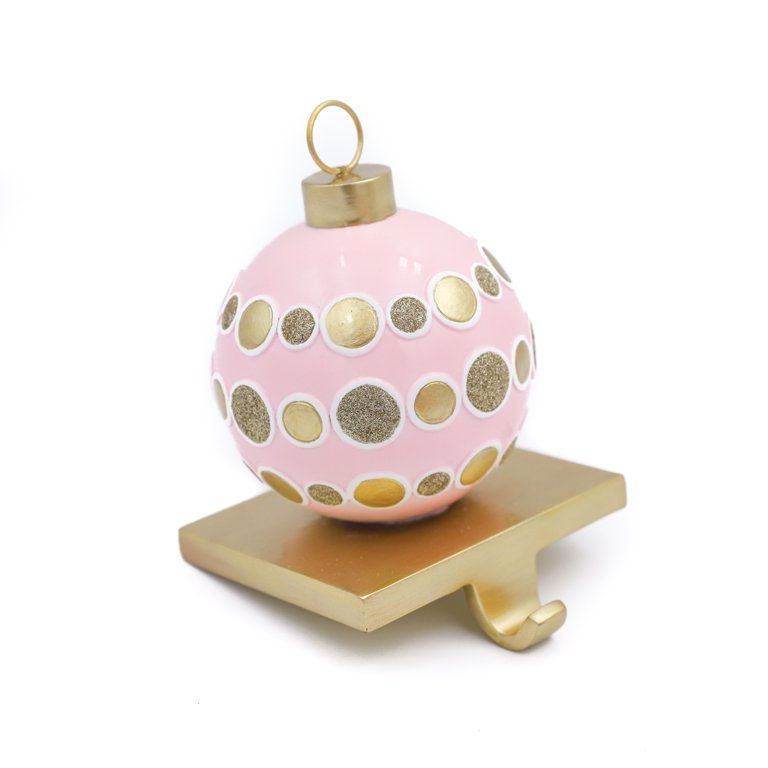 Packed Party Christmas Pink and Gold Ornament Stocking Holder, 6.7-Inch | Walmart (US)