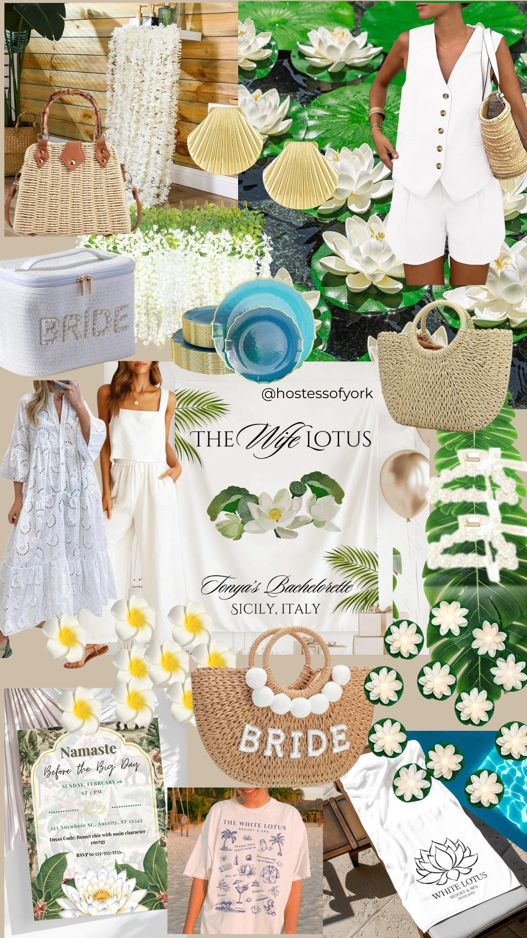 Wife Lotus Bachelorette Party! A unique and fun bachelorette theme idea based on the hit TV show White Lotus! #travel #vacation #spa #bride #bachelorette #party #themes #decor #ideas #tropical #bridal #outfits #hawaii #thailand 

#LTKWedding #LTKTravel #LTKParties