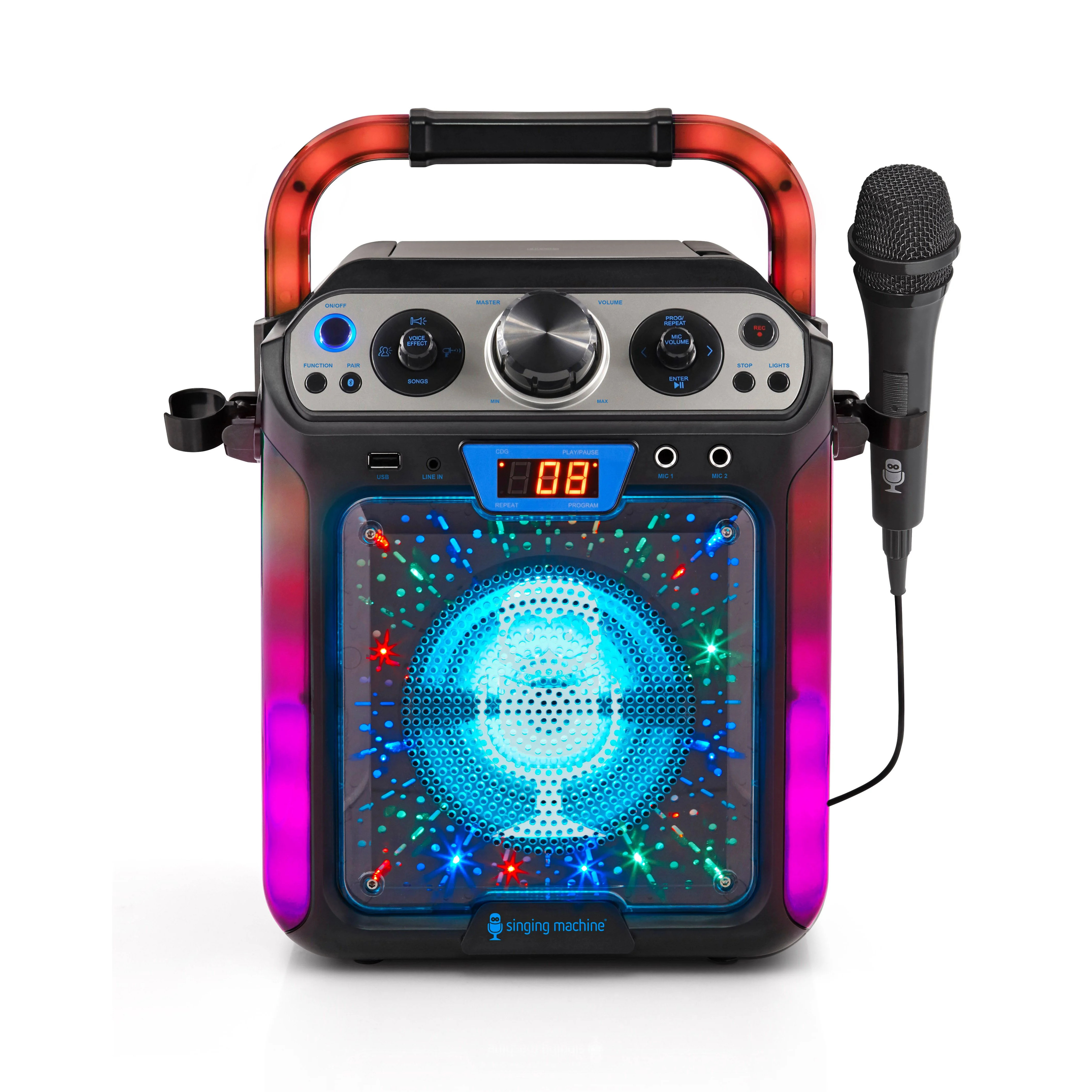 Singing Machine Groove Cube Hype Bluetooth, Stand Alone Karaoke Machine, LED Lights, SML712BK, Bl... | Walmart (US)