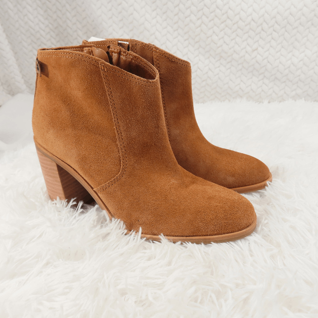 Lucky Brand Brown Cognac Pellyon Western Bootie 6.5 | eBay US