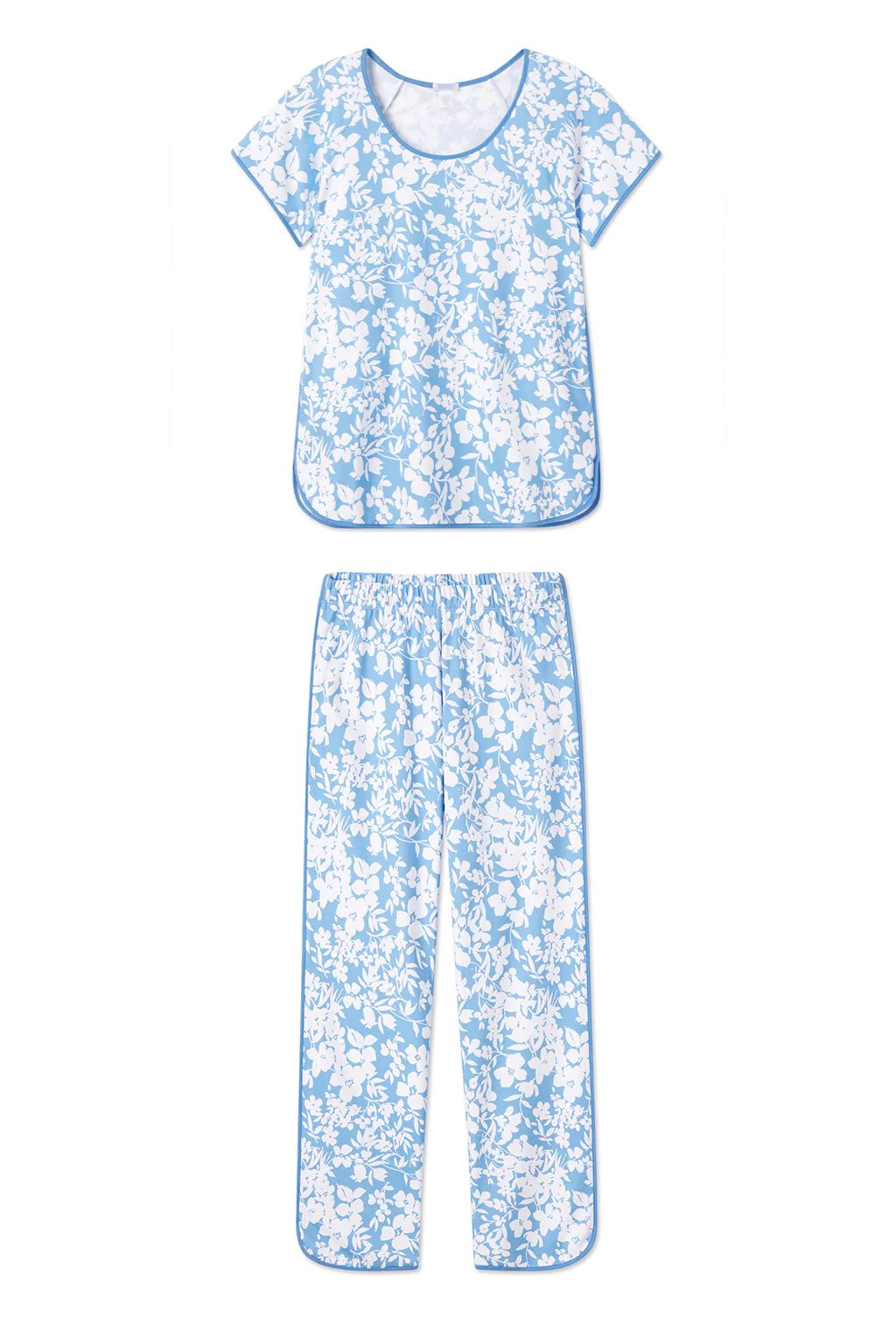 Pima Short-Long Set in Cobalt | Lake Pajamas