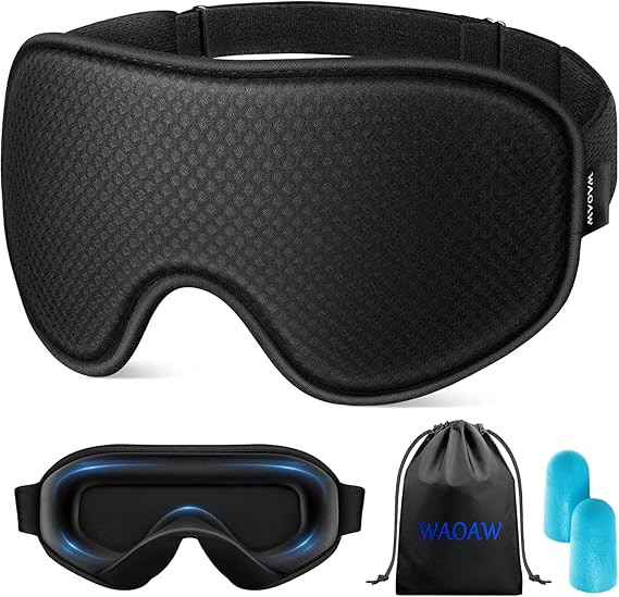 WAOAW Sleep Mask for Men Women: Blackout Eye Masks for Sleep - 3D Breathable Soft Comfortable Eye... | Amazon (US)