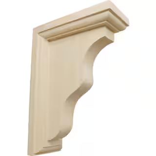 2-1/4 in. x 5 in. x 7 in. Rubberwood Hamilton Traditional Bracket | The Home Depot