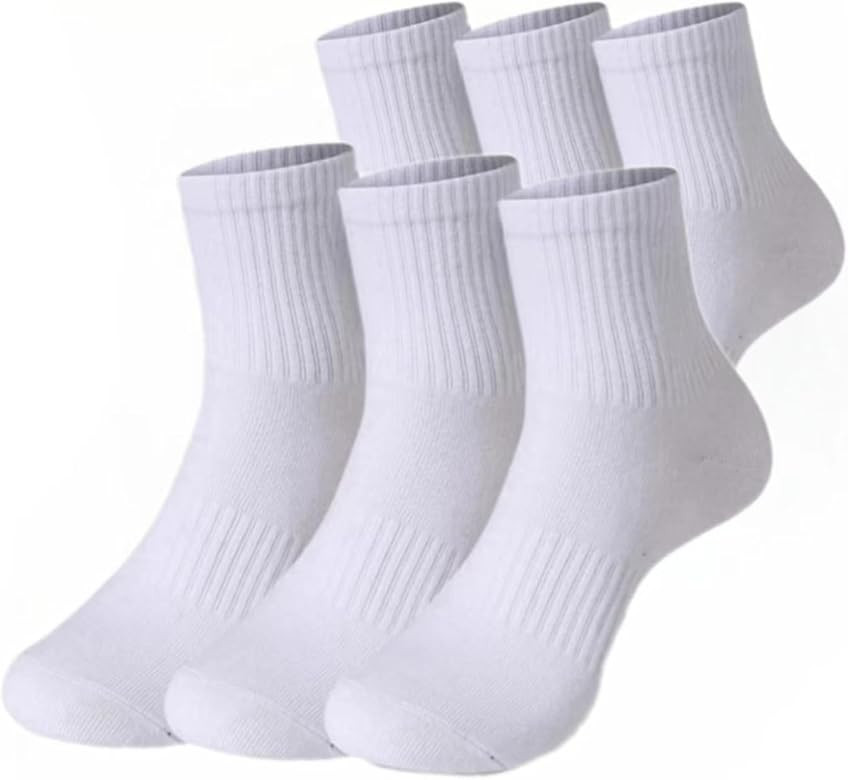 MEETREE Mini Crew Socks for Men or Women 6-pairs, Soft Cotton Elastic Low Calf Quarter Socks for ... | Amazon (US)