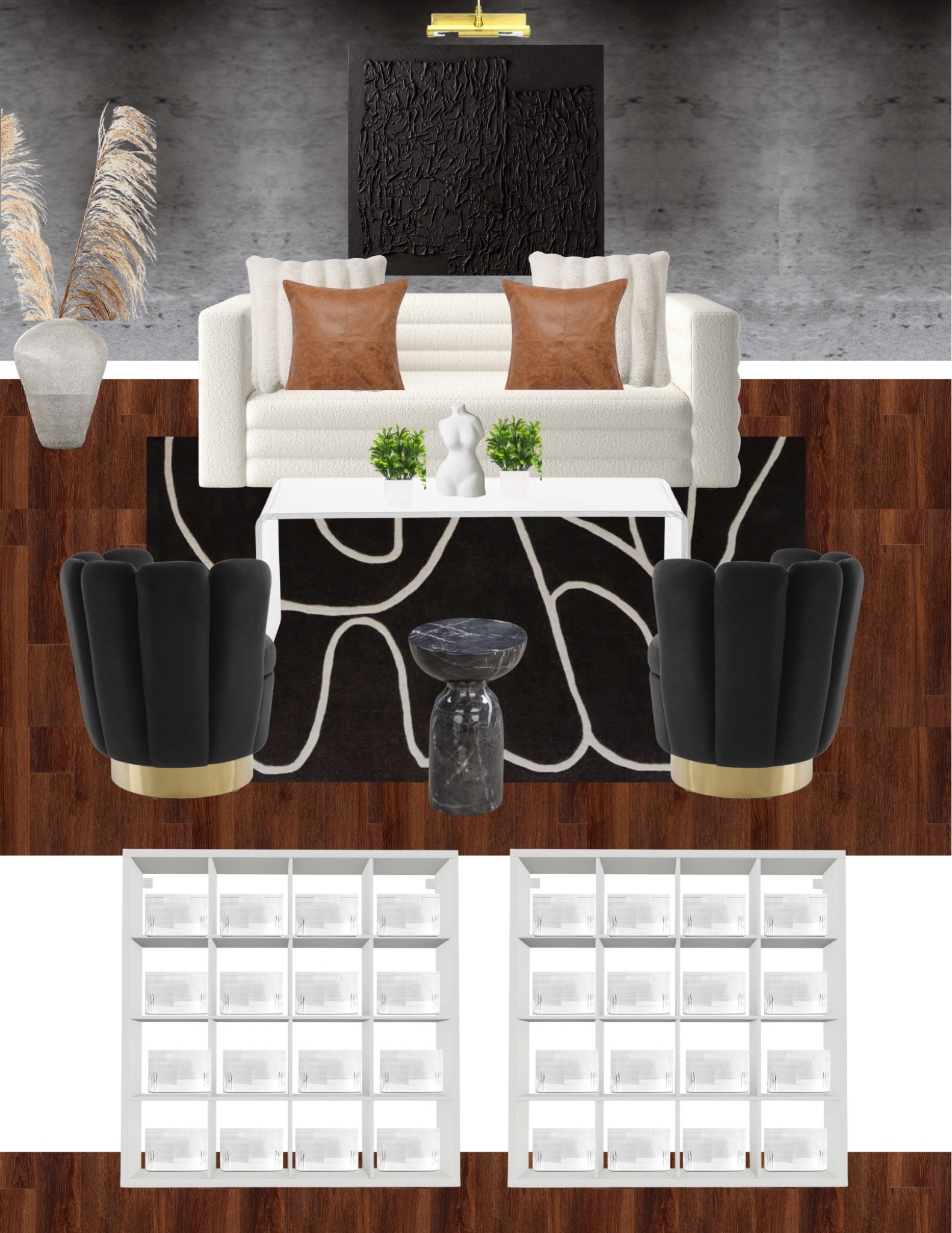 Moody seating area for business with that needs storage for products 

#LTKHoliday #LTKbeauty #LTKhome