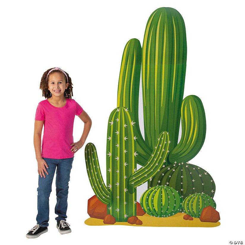 42" x 68 3/4" Railroad VBS Cactus Cardboard Cutout Stand-Up | Oriental Trading Company