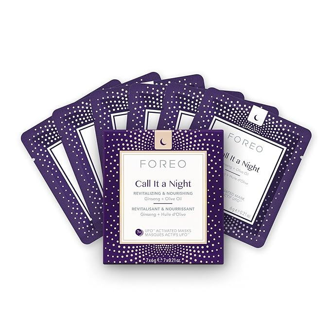 FOREO Call It A Night Revitalizing & Nourishing UFO Activated Mask, 7 count | Amazon (US)