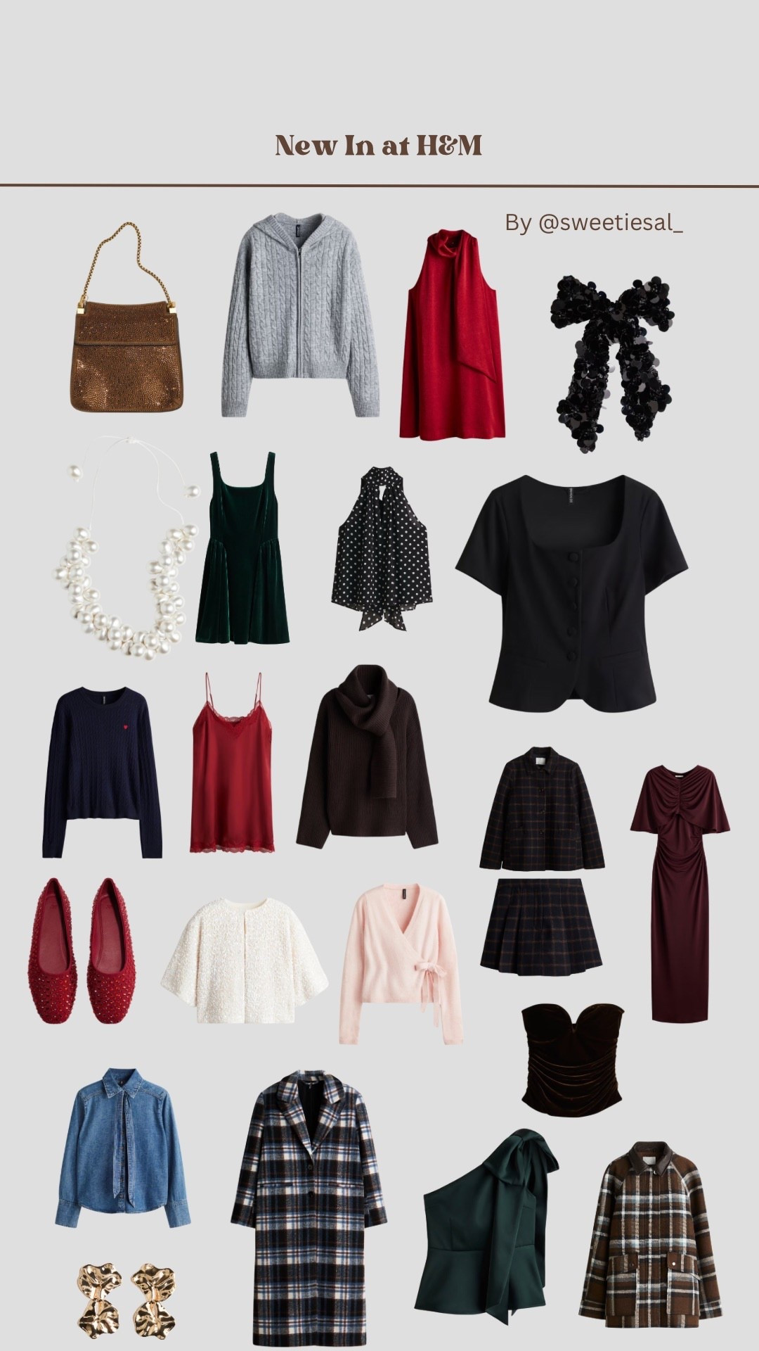 Some gorgeous new Autumn/Winter and party pieces in at H&M! 

You have to strike NOW whilst the best bits are in stock 😍

Really loving the navy checked jacket and skort combo along with the fabulous red sparkly shoes that Wicked fans will be ALL OVER 🩷💚

• New In • Ruby Slippers • Night wear  • Christmas Party Outfit • Jeans and a Nice Top • Coord • Skort • Evening Wear • Party Wear • Embellished • Clutch Bag • Ballet Cardigan • Earrings • Accessories • Coat • Winter Wardrobe • H&M • 

#LTKwinter #LTKpartywear #LTKautumn