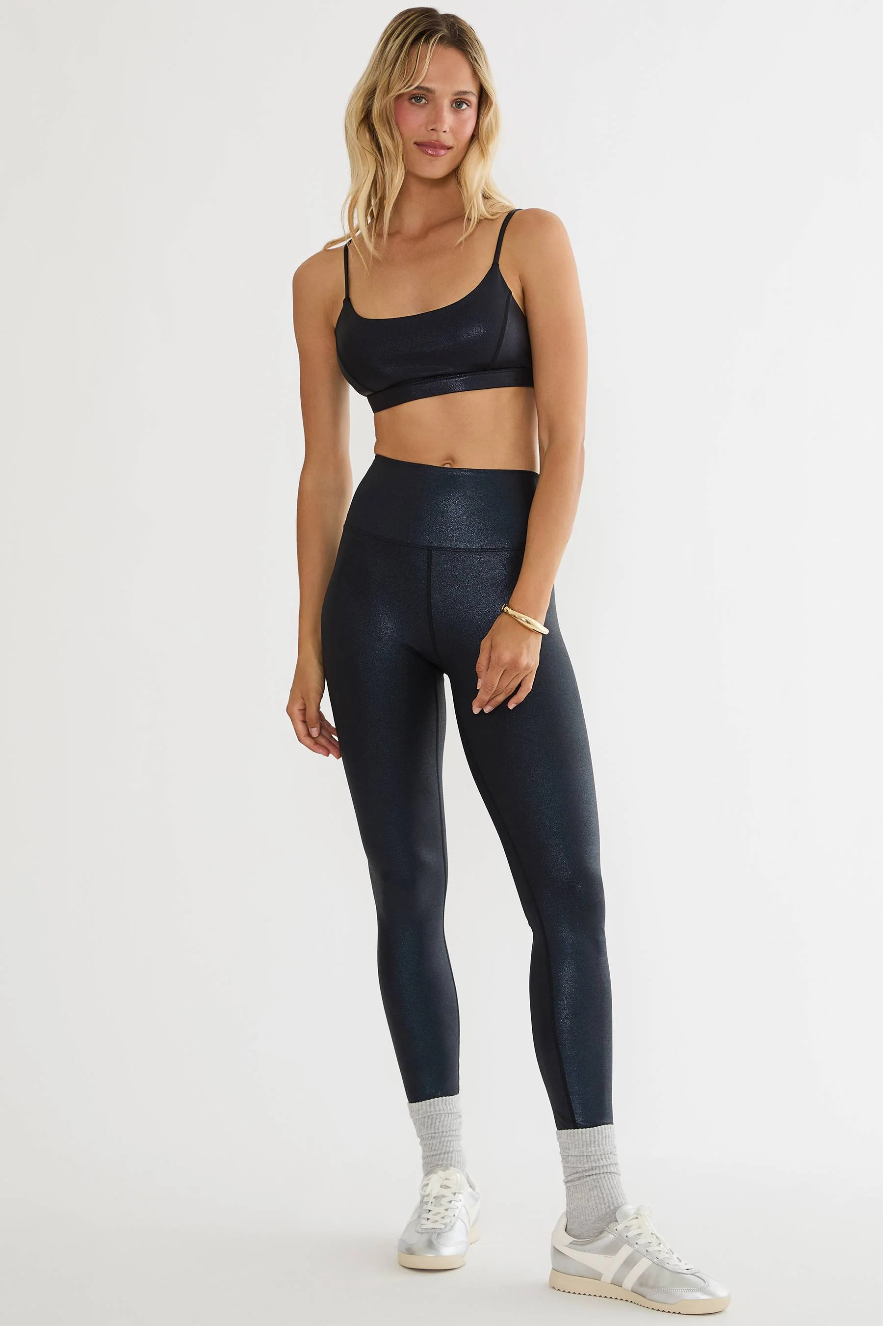 Piper Legging Moonlight Shine | Black Shimmer Leggings | Beach Riot | Beach Riot