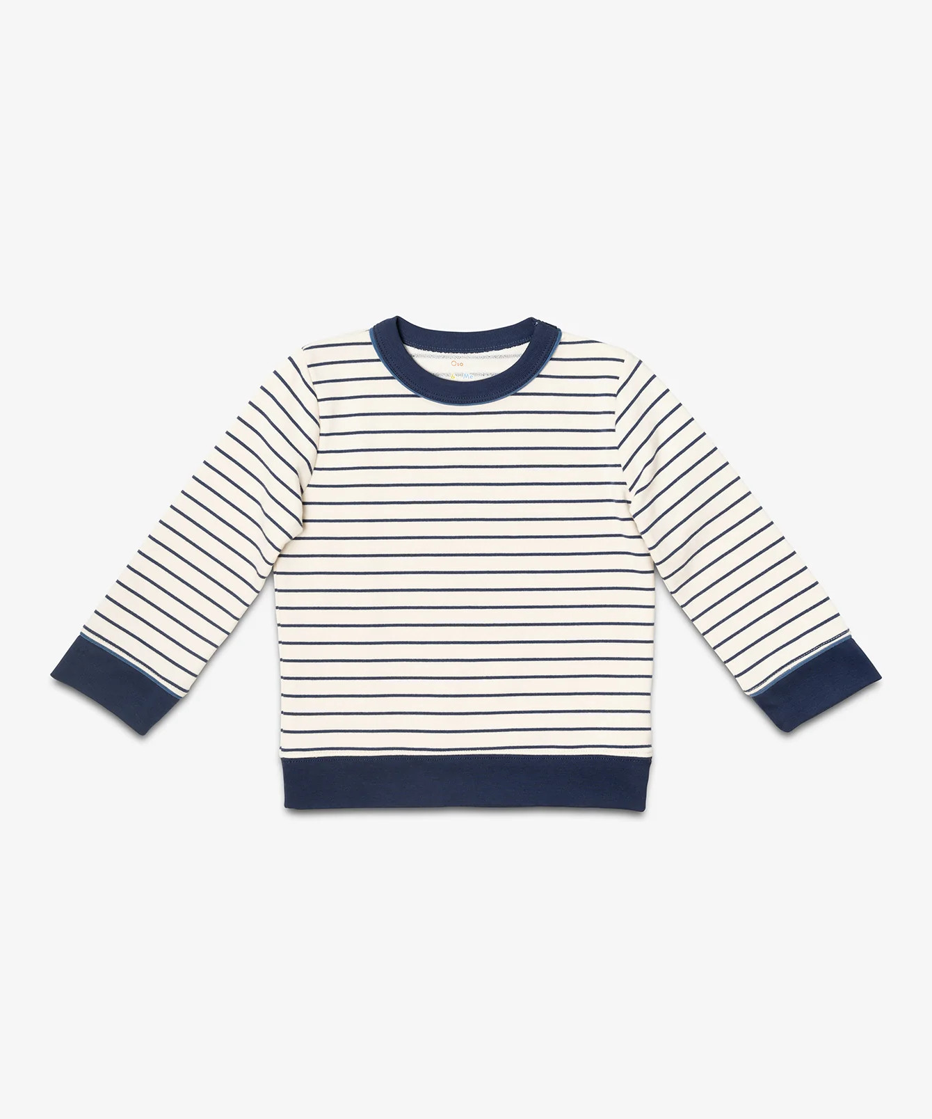 Super Cozy Navy French Stripe Kid's Sweatshirt | Oso and Me | Oso & Me