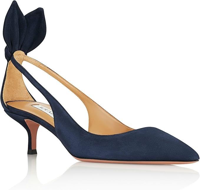 Amazon.com: Aquazzura Bow Tie Pump 50, Midnight Blue, 5 : Luxury Stores | Amazon (US)