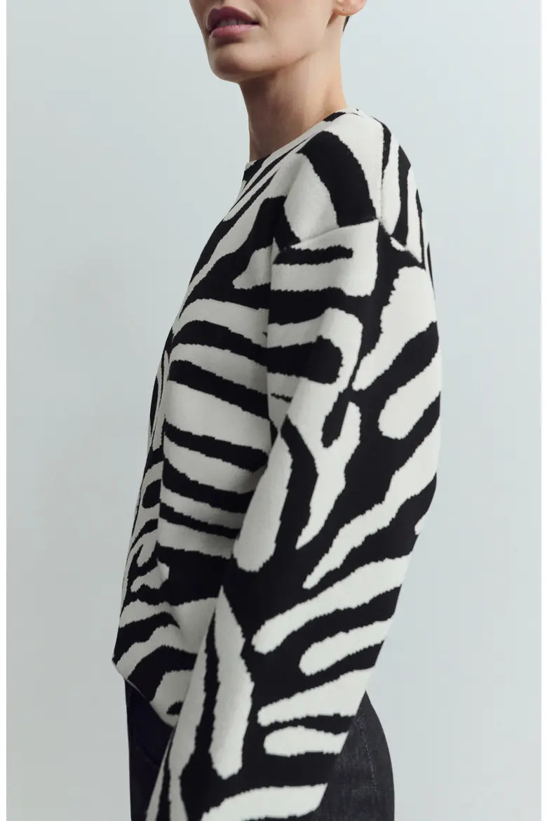 MANGO Zebra Print Sweater (Women) | Nordstrom | Nordstrom