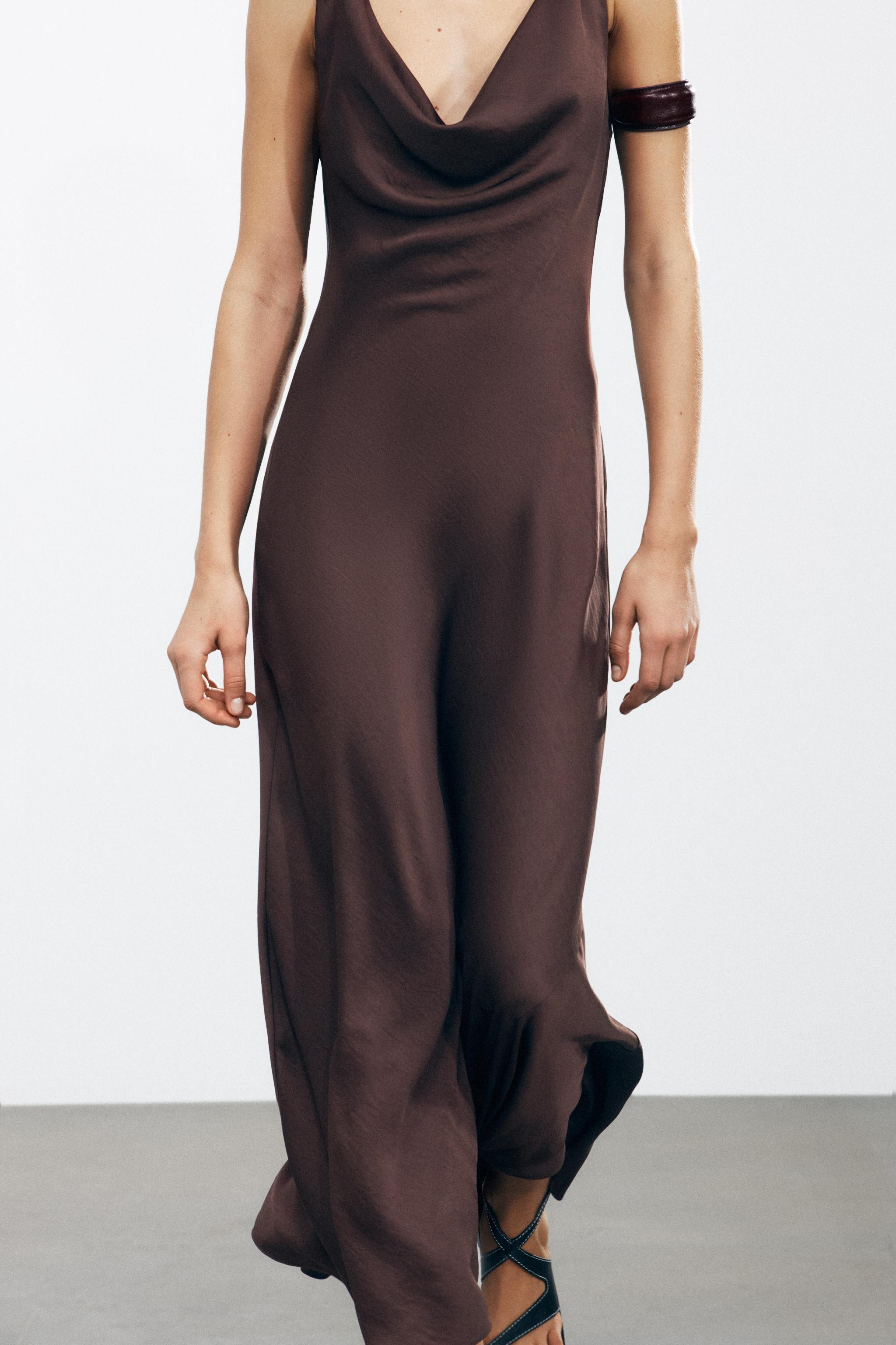 ZW COLLECTION LONG SATIN DRESS | Zara UK