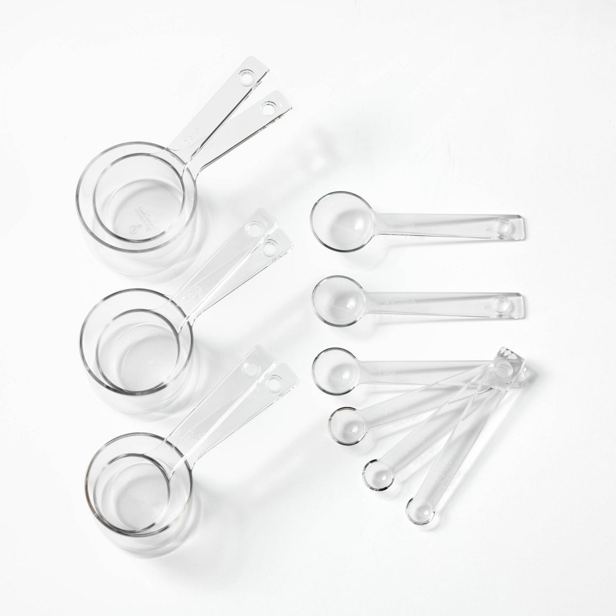 12pc Tritan Plastic Measuring Cups and Spoons Set Clear - Figmint™ | Target