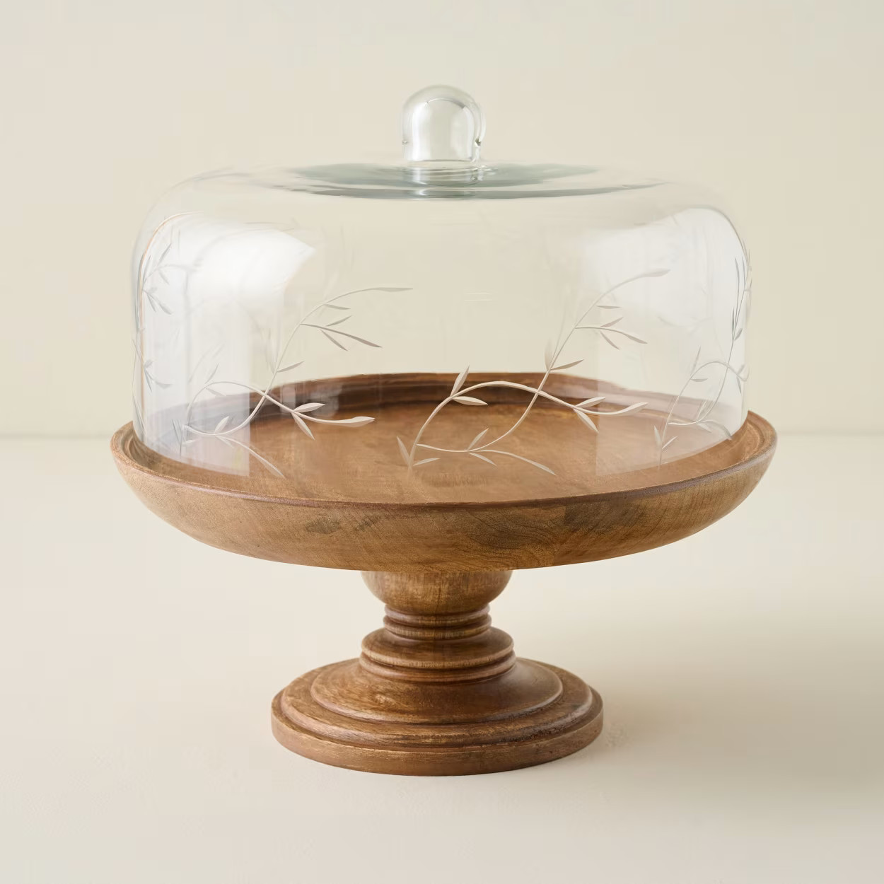 Eliane Etched Glass Cake Stand | Magnolia