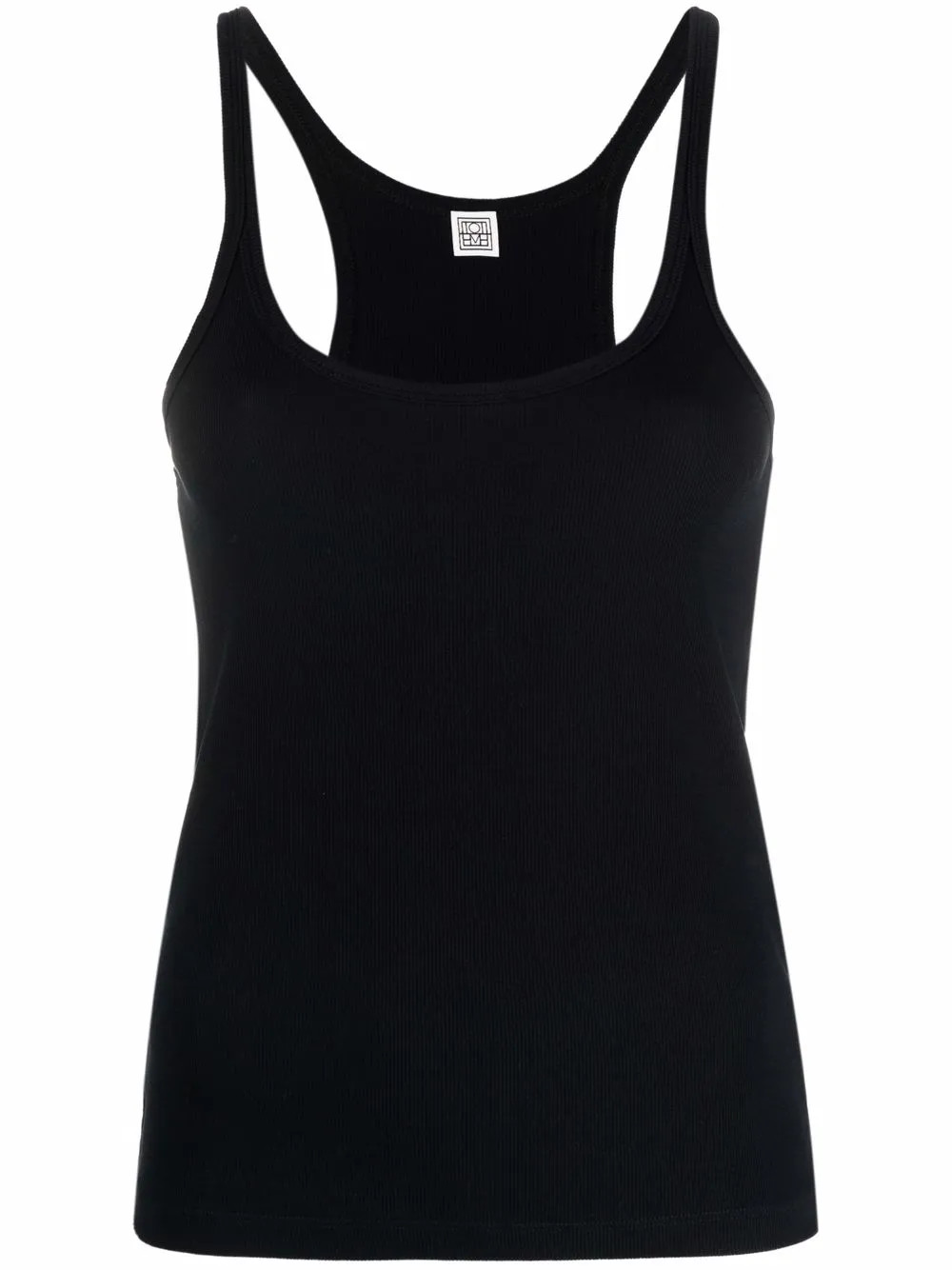 TOTEME Scoop Neck Rib Tank  | Black | FARFETCH | Farfetch Global