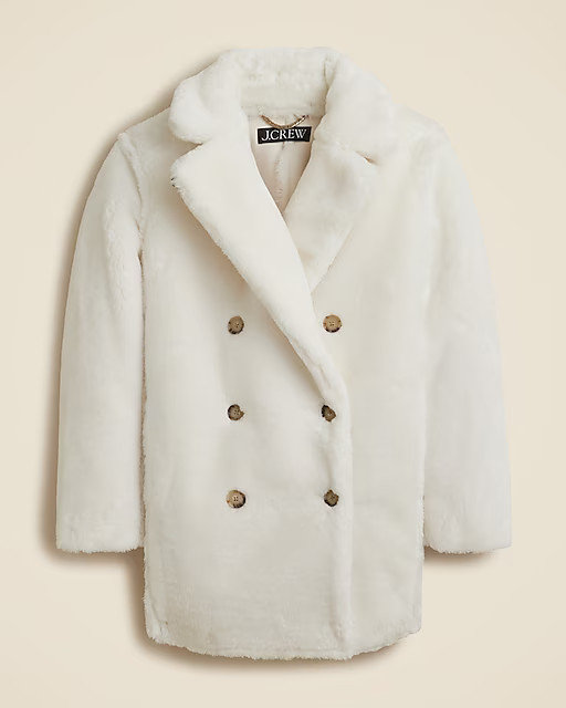 Faux-fur peacoat | J. Crew US