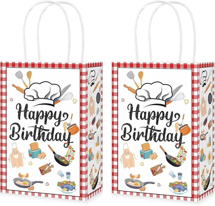 Greencian 16Pcs Chef Birthday Party Favor Bags Cooking Chef Candy Treat Gift Goodie Bags with Han... | Amazon (US)