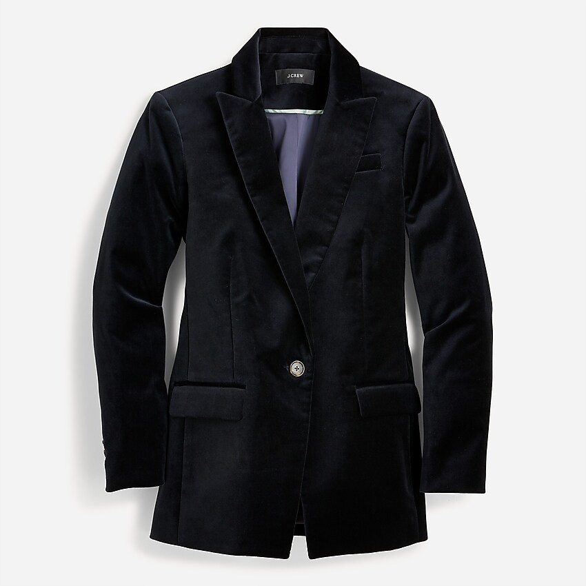 Willa blazer in stretch velvet | J. Crew US