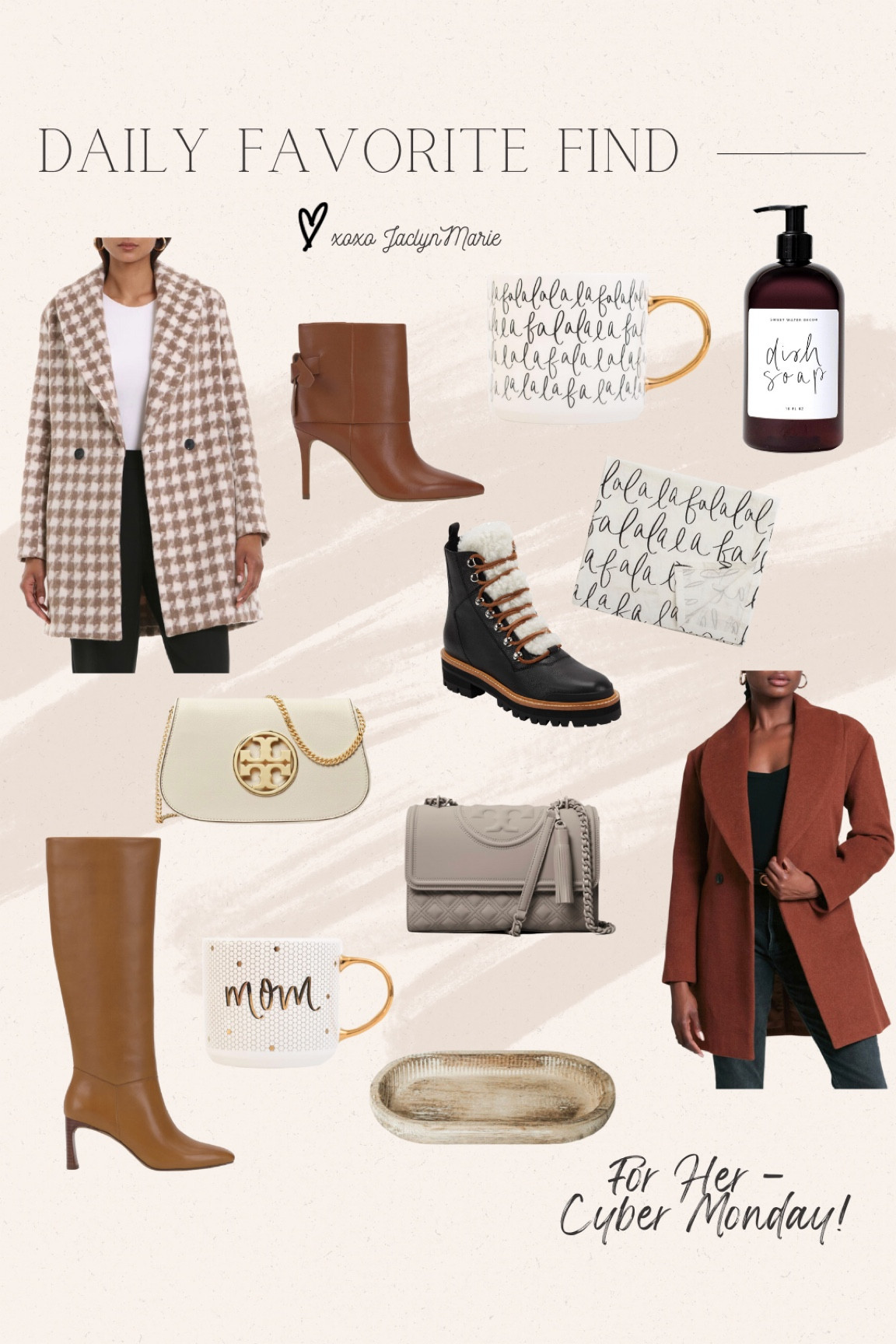 Cyber Monday finds for her ; gift ideas for her ; must have boots ; Tory Burch bag ; home finds for her ; mom gift ; home decor finds ; trending coats ; statement coat ; neutral winter outfit 

#LTKitbag #LTKCyberWeek #LTKstyletip