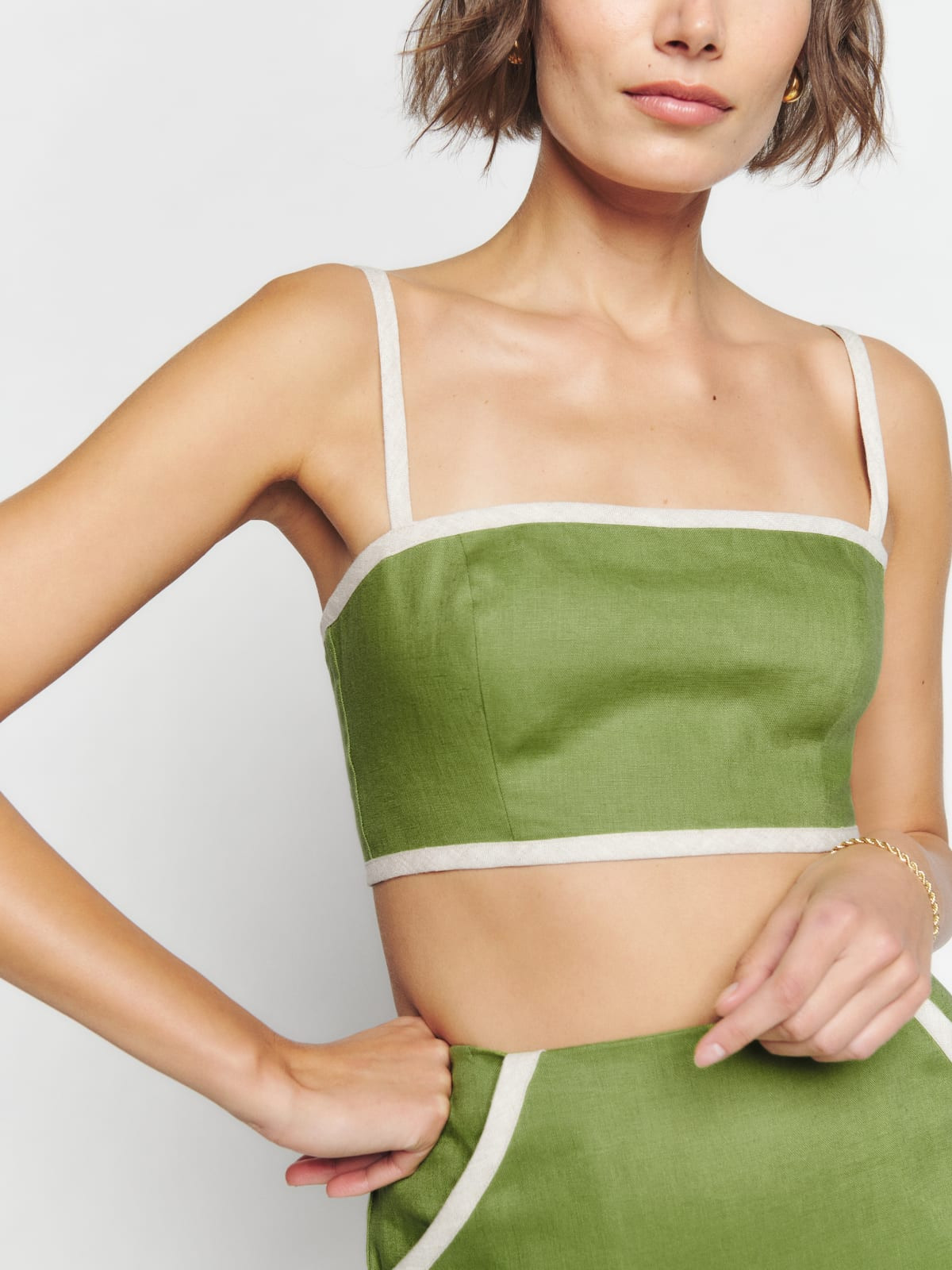 Elena Linen Two Piece | Reformation (Global)