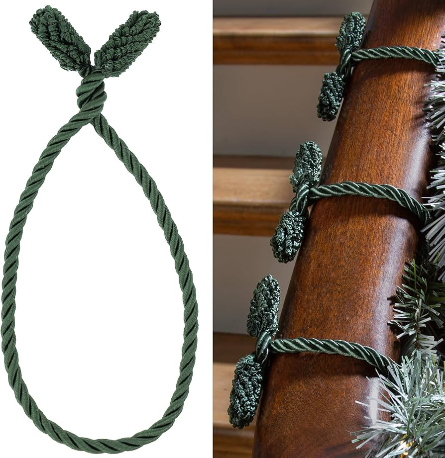 Haute Decor Decorative Twist Ties, 6 Pack, 20 inches (Green) - Hang Garland, Lights, Decorations | Amazon (US)