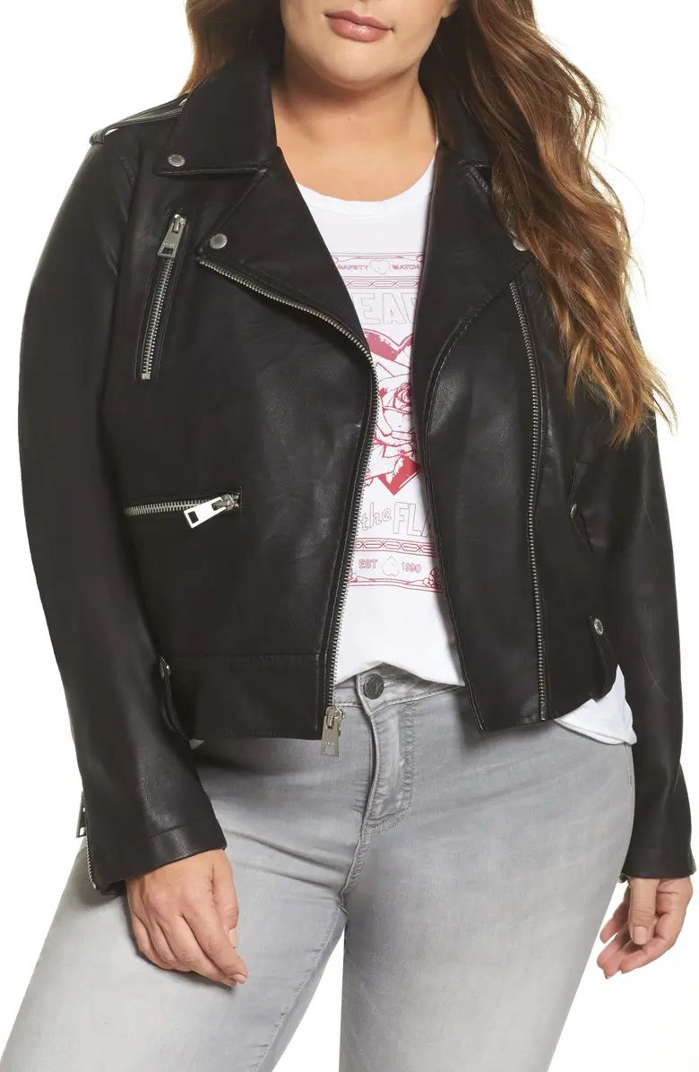Lamb Touch Faux Leather Moto Jacket | Nordstrom