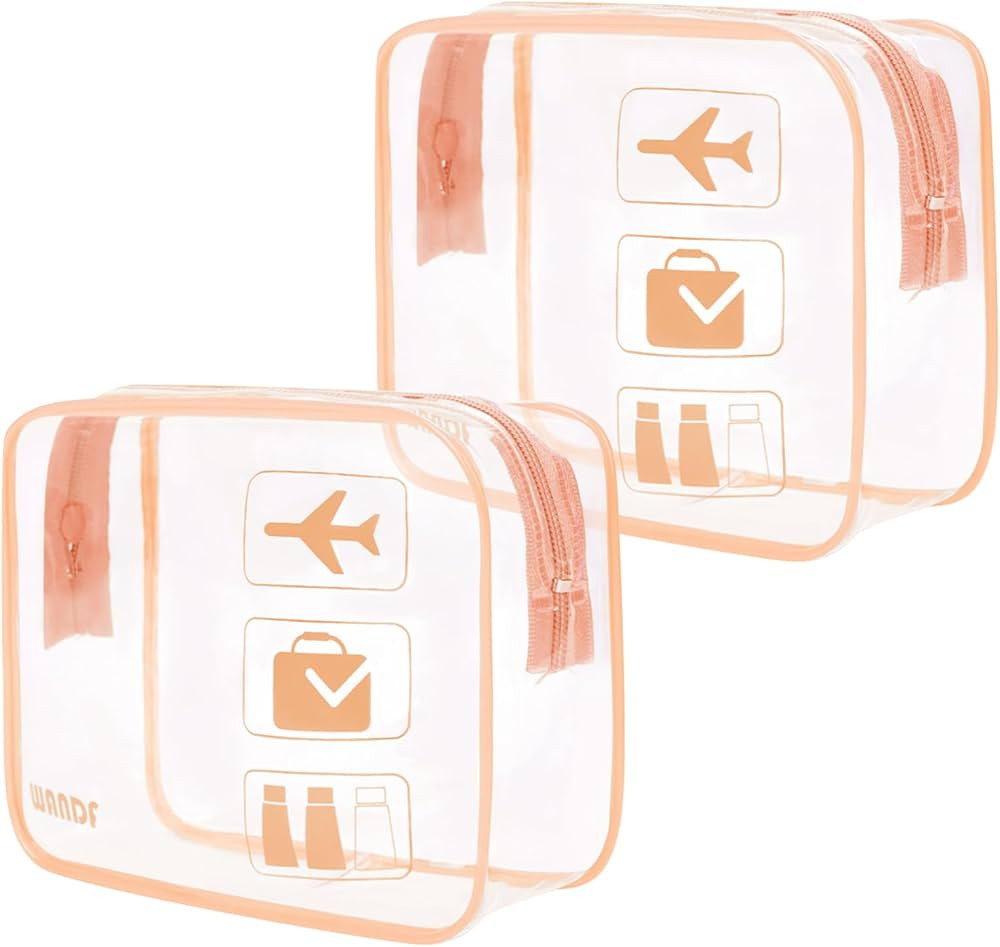 TSA Approved Clear Travel Toiletry Bag wih Zippers Carry-on Travel Accessories Quart Size Toiletr... | Amazon (US)