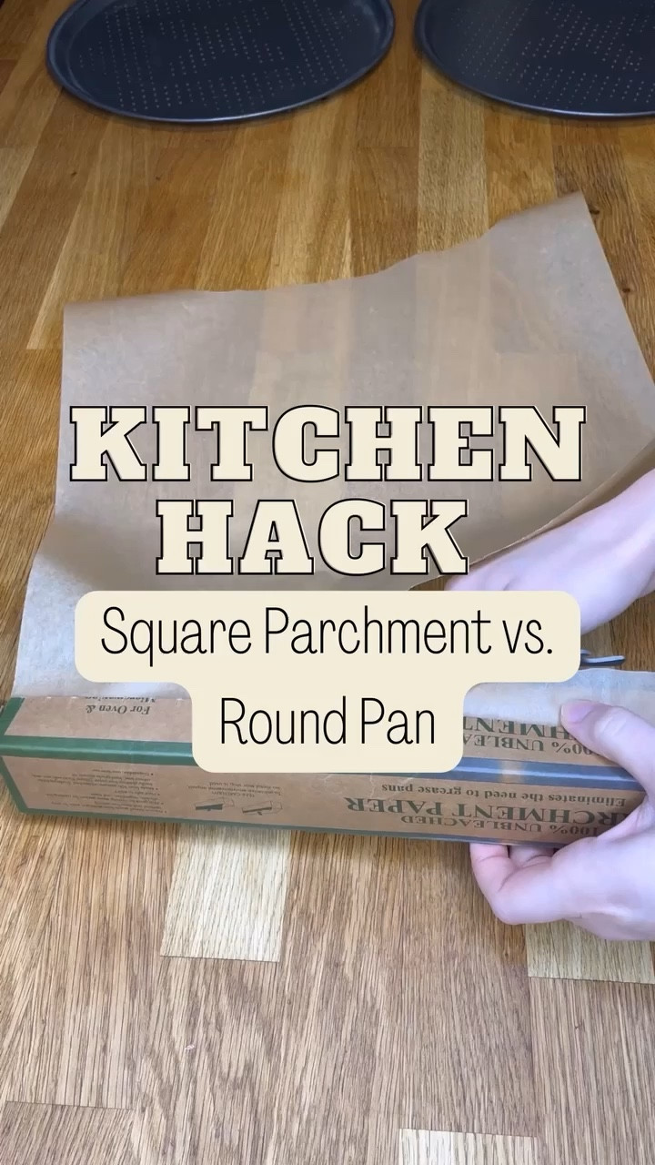 l've been doing this hack for so many years and it's still one of my faves!! 
Round parchment paper in seconds, the perfect size for the pan you're using!

#LTKU #LTKVideo #LTKhome