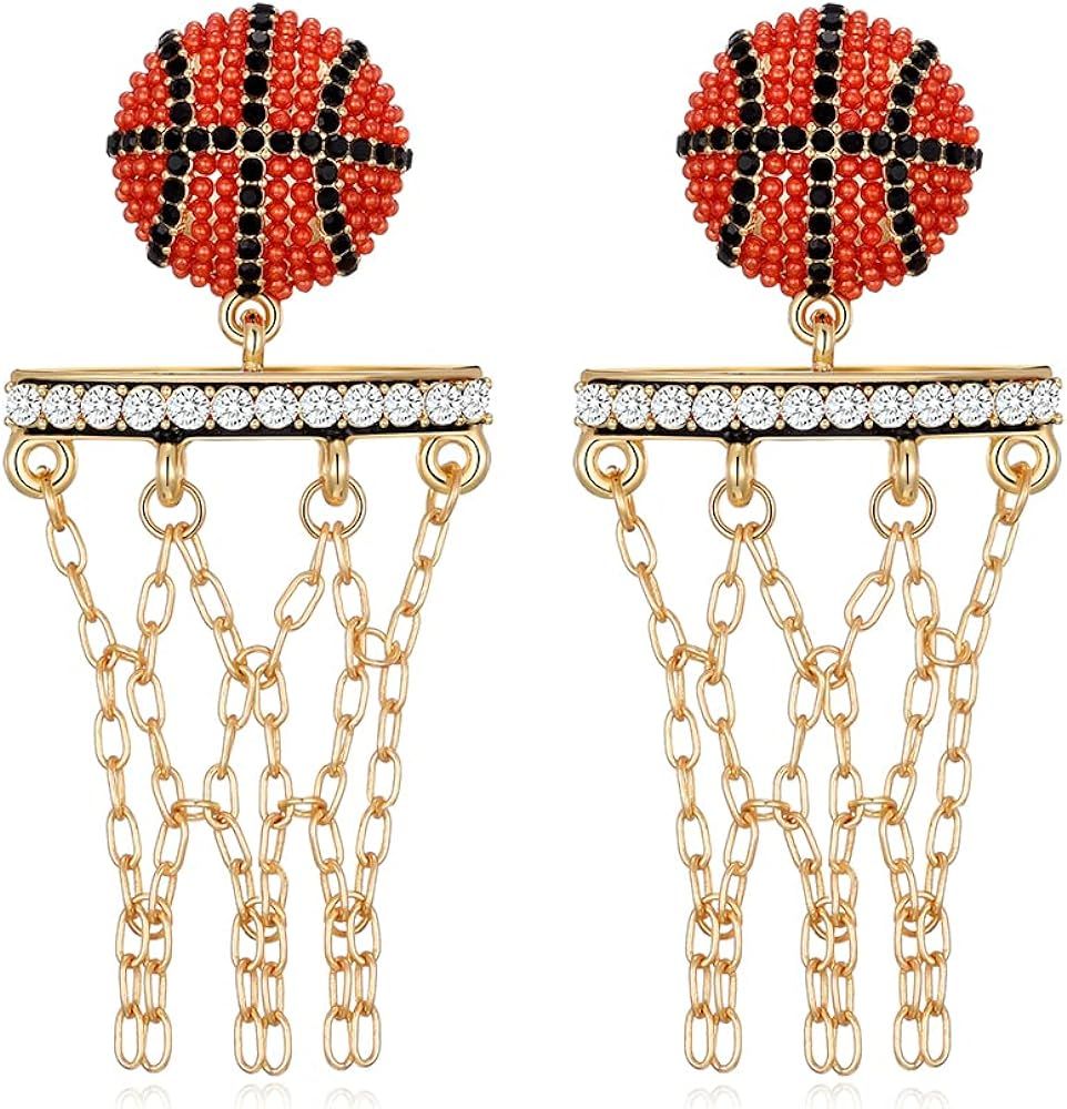 LILIE&WHITE Football Basketball Baseball Dangle Earrings For Women | Amazon (US)